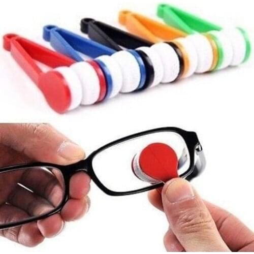 800 pcs Mini Sun Glasses Eyeglass Microfiber Brush Cleaner Home Office Easy Cleaning Spectacles Tool Clean Brush