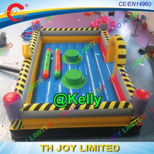 Free door shipping inflatable jousting game for sale, cheap inflatable gladiator joust sport game, inflatable jousting arena