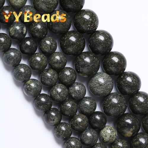 Natural Green Lace Jaspers Stone Beads Round Loose Spacer Charm Beads For Jewelry Making DIY Bracelets Necklaces 4 6 8 10 12mm