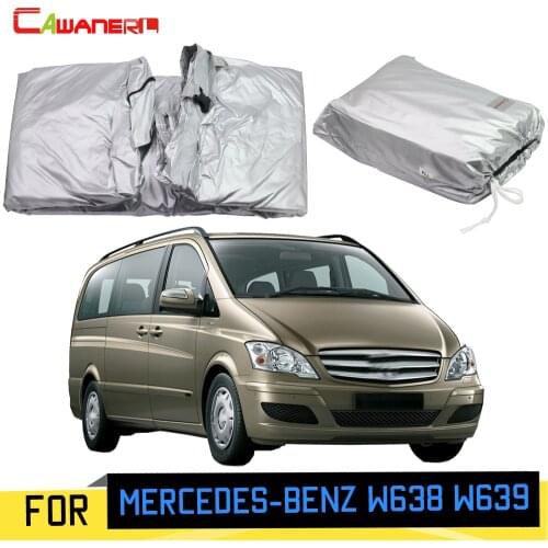 Cawanerl Car Cover MPV Outdoor Anti-UV Sun Shade Rain Snow Scratch Protection Windproof Cover For Mercedes-Benz W638 W639