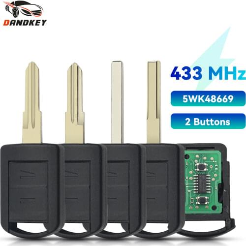 Dandkey 2 Buttons Remote Control Key 433MHz 5WK48669 For Vauxhall Opel Corsa Tigra Agila Meriva Combo Smart Auto Key ID40 Chip