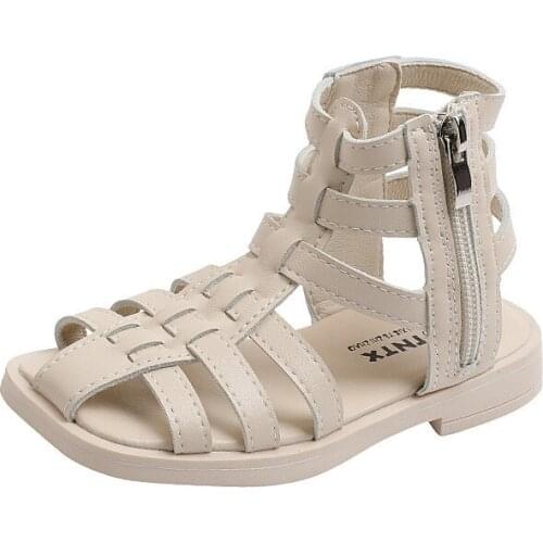 CNFSNJ kids Sneakers 2021 New summer Bow tie high-top Shoes Fashion Child PU leather Kids Girls Casual roman sandal 26-36