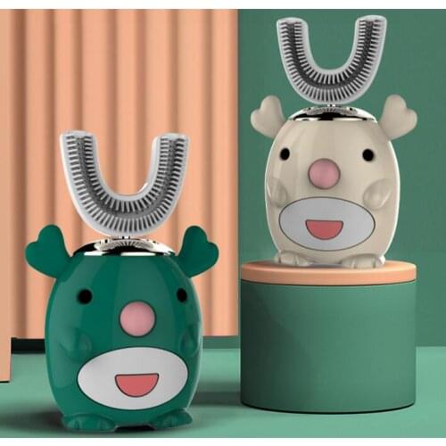 8set/lot USB Charging Electric Toothbrush U Shaped Household Soft Bristle Automatic Ultrasonic Vibration Toothbrush HA1989