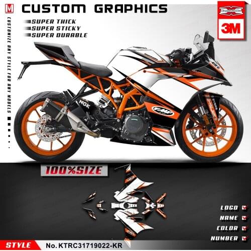 KUNGFU GRAPHICS Vehicle Wraps Vinyl Decal Stickers Kit for RC 125 200 250 390 2014 2015 2016 2017 2018 2019 2020