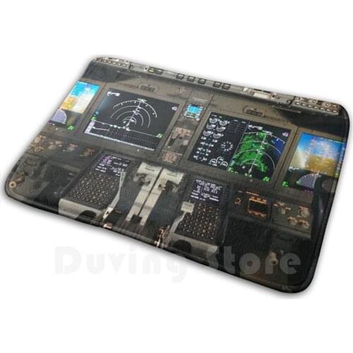 B737max Cockpit View Carpet Mat Rug Cushion Soft Fly Airplane Boeing 737 B737 Cockpit Crew Pilot Sky Cabin Fly Screen