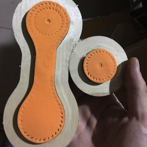 Leather craft template wood plate die cutting knife mould key ring decoration button hand punch tool set deri el aletleri