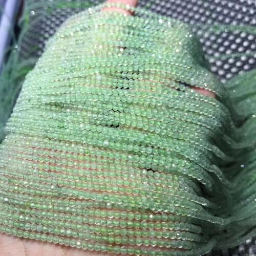 Loose beads prehnite green 2mm 3mm round faceted 15" for DIY jewelry making FPPJ wholesale beads nature gem stone