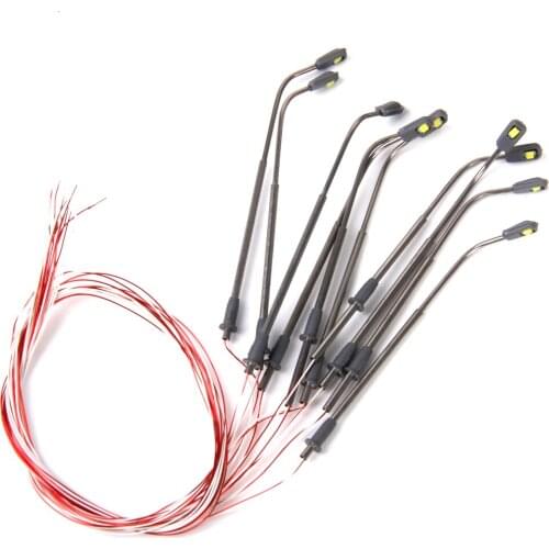 10 Pieces 1:200 Model Lamp Lights for Train Plaza Landscape Diorama Accs