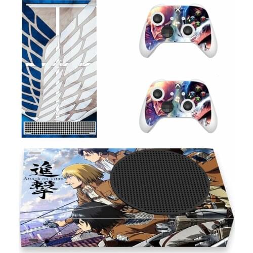 Attack On Titan Skin Sticker Decal Cover for Xbox Series S Console and 2 Controllers Xbox Series Slim XSS Skin Sticker Vinyl