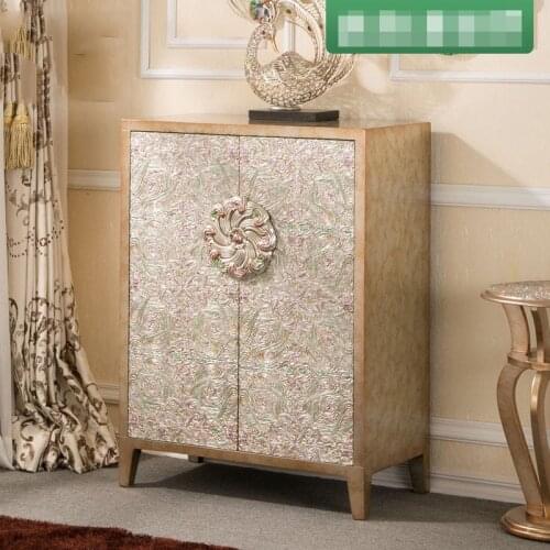 Neo-classical Light Luxury High-end Partition Side Cabinet Entrance Hall Cabinet Porch Cabinet Villa Mansion Storage Shoe