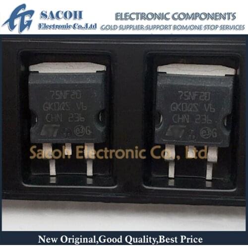 New Original 10PCS/Lot STB75NF20 75NF20 or STP75NF20 P75NF20 or STB75NH02LT4 STB75NH02L TO-263 N-channel 200V 75A Power MOSFET