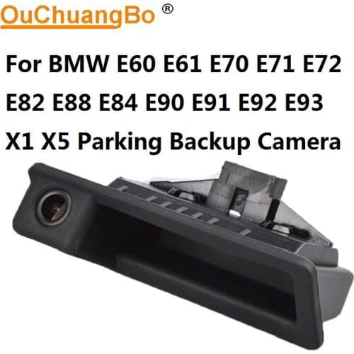 Ouchuangbo car rear view back up for E82 E88 E84 E90 E91 E92 E93 E60 E61 E70 E71 E72 parking Trunk Handle camera