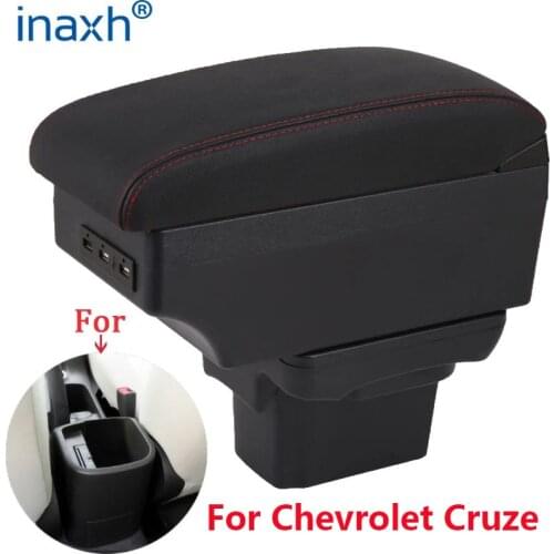 For Chevrolet CRUZE Armrest Interior Parts Car Armrest box Retrofit parts Storage box car accessories Interior with USB LED