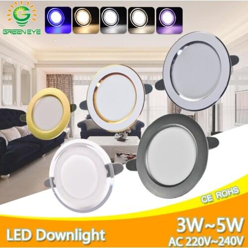 Downlight 3W 5W led Downlight 3000k 4500K 6000K AC220V-240V recessed led downlight Kitchen living room Indoor recessed downlight