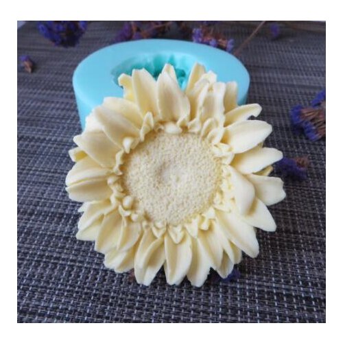 PRZY HC0090 3D molds sunflowers flowers silicone soap mold flower candle aroma mould soap making moulds resin clay molds