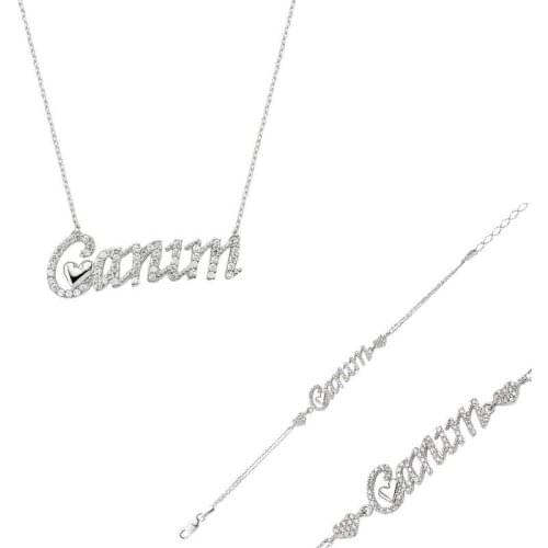 Silverlina Silver Dear Printed Heart Women 'S Set