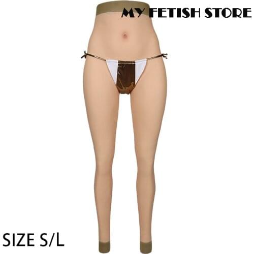 6th Generation Silicone Underwear S/L Size Long Pants To Ankle With Fake Vagina For Crossdresser Male To Female Tranvestismo