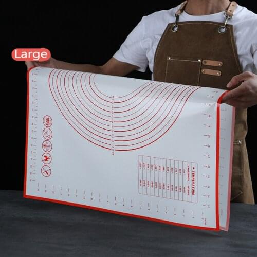 Large Size Silicone Kneading Pad Non-Stick Surface Rolling Dough Mat with Scale Kitchen Baking Pastry Sheet Oven Liner Bakeware