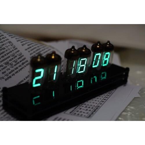Static display six tube iv11 VFD retro fluorescent tube clock driver board glow tube clock