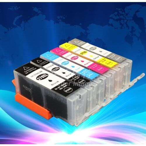 INK WAY 6C Replacement ink for PGI-570XL CLI-571XL for Canon PIXMA MG7700 MG7750 (NOT 7550) MG7751 MG7752 MG7753 TS8050 TS8051