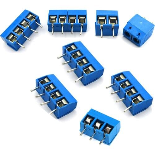 10PCS KF301-2P KF301-5.0-2P KF301 Screw 2Pin 5.0mm Straight Pin PCB Screw Terminal Block Connector KF301-3P