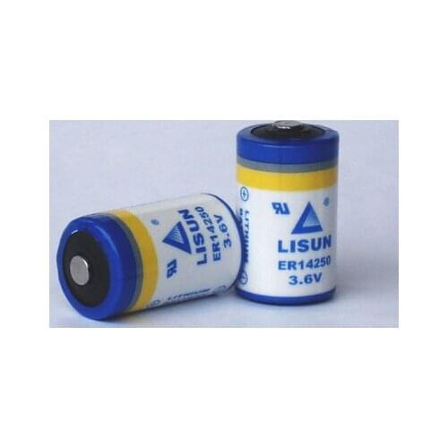 12pcs/lot LISUN ER14250 1/2AA 3.6V 1200mAh lithium industrial PLC,ETC Things sight positioning device battery meter