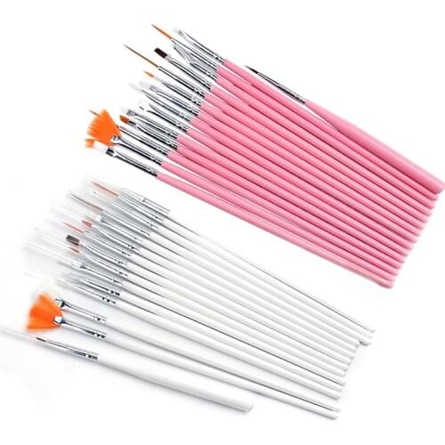 15Pcs Nail Color Painting Pen Set Painting Nail Art Pen Wooden Handle Nail Care Brush Manicure Nail Tool
