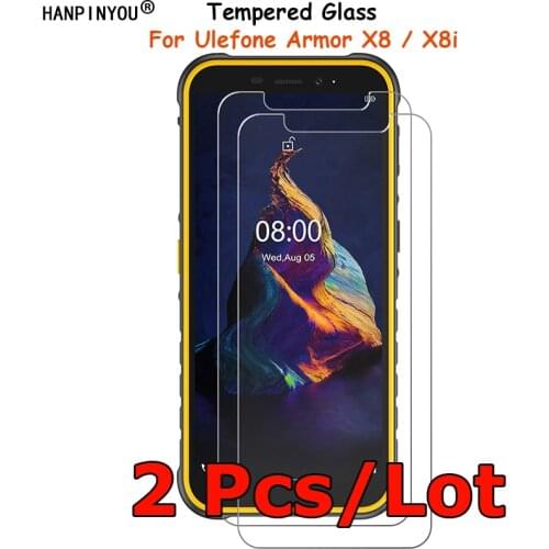 2 Pcs /Lot For Ulefone Armor X8 5.7" Tempered Glass Screen Protector Explosion-proof Protective Film Toughened Guard
