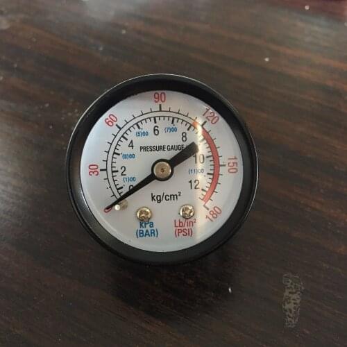 40mm 0-180 PSI 0-12 Bar Kg/cm2 1/8" BSPT Male Thread Dia Compressor Air Pressure Gauge Axial