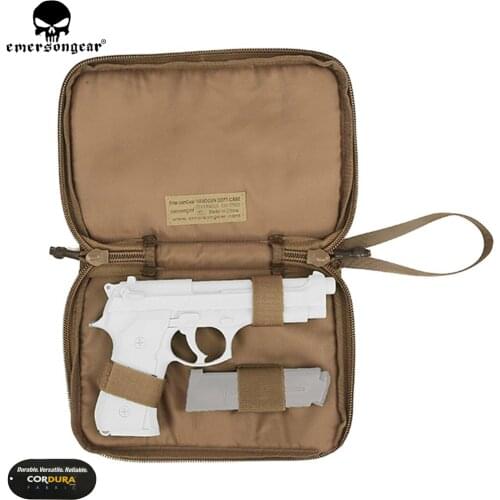 EMERSONGEAR Gun Case Hunting Airsoft Pistol Gun Case Pouch Multifunctional Purpose Pouch Hunting Small Tools Bag Black EM8451