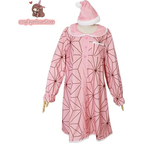 Demon Slayer: Kimetsu no Yaiba Kamado Nezuko Cosplay Costume pajama onesie leisure Wear Suits
