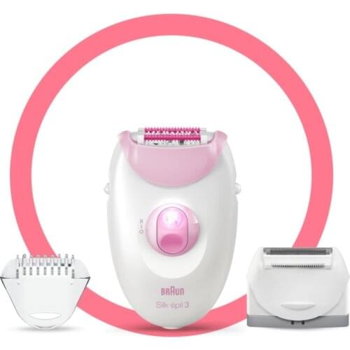 Braun Silk Epil 3 Epilator 3270 - 3170 Soft Perfection - Portable Electric Free Woman Epilator Female Epilator Painless Remover