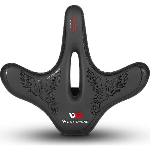 WEST BIKING Ergonomic Soft Bicycle Saddle Widen Thicken Cushion Pad MTB Road Bike Saddle Comfortable Breathable Bike Accessories