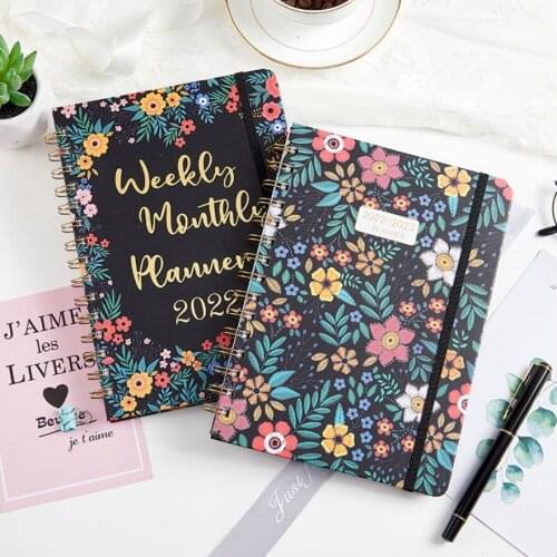 68 Sheets Of A5 Schedule This Coil Agenda 2021 2022 2023 Notebook Calendar This Spiral Week Plan English Daily Plan