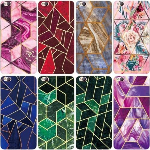 Geometric Marble Soft Phone Case for ZTE Nubia M2 Lite Funda Glossy Colorful Flower Silicone Phone Back Cover Shell