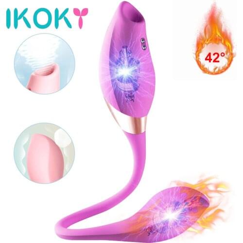 IKOKY Heating Suck Vibrating Egg Clitoris Stimulation G-Spot Vagina Nipple Sucker Sex Toys for Women Female Masturbator Sex Shop