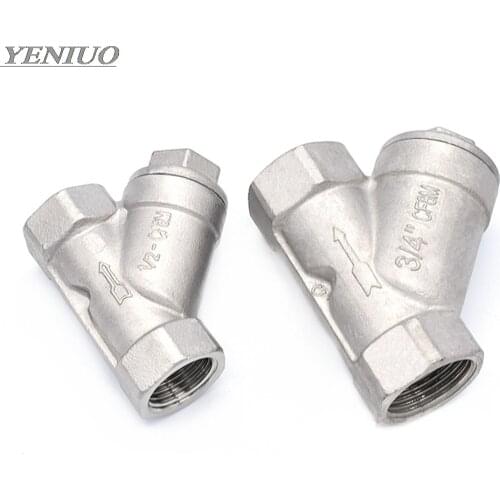 BSP 1/2" 3/4" 1" 1-1/4" 1-1/2" Female Inline Y Mesh Strainer Threads Filter 304 Stainless Steel filter valve