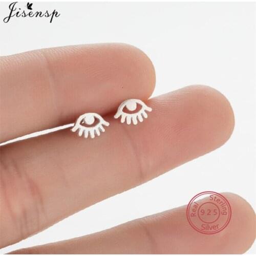 Small 925 Sterling Silver Stud Earrings for Women Minimalist Jewelry S925 Lucky Eye Earring Kids Birthday Gift boucle d'oreille