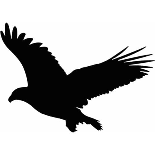 WaveHands 15x10.7cm Fashion Eagle Window Decal Funny Animal Car Accessories Vinyl Reflective Decal Auto Motorcycle Sticker