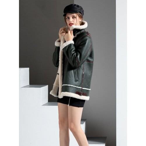 Fashion High Quality Genuine Wool Fur Jacket Womens Jacket 2020 Motorcycle Womens Fur Coats Female Winter Coat Casaco Zjt441