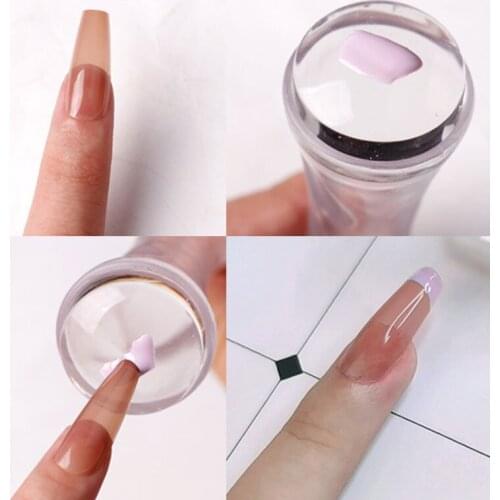 Dounle-Head Nail Stamper Set Jelly Head With Scraper Nail Art Template Print Silicone Stamping Plate Tools Manicure Accessories