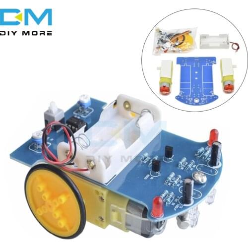 D2-1 Smart Robot Car Kits Intelligent Tracking Line Car Photosensitive Robot DIY Kit Patrol Automobile Parts DIY Electronic Toy