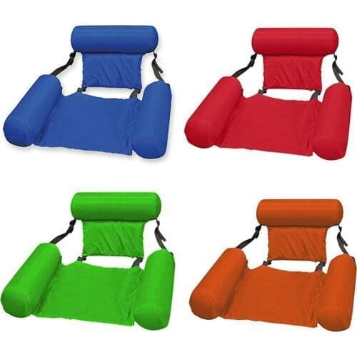 PVC Summer Inflatable Foldable Floating Row Swimming Pool Water Hammock Air Mattresses Bed Beach Water Sport Lounger Chair Mat
