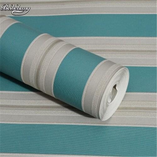 Beibehang fresh vertical stripes non - woven wallpaper simple modern lines living room hotel project home improvement