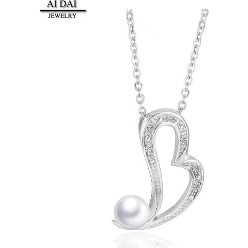 Pearl love heart diamond-studded titanium steel pendant pendant female retro fashion clavicle chain