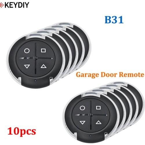 10PCS/LOT, KEYDIY B-Series 4 Buttons General Garage Door Remote B31 for KD900 URG200 KD-X2/KD MINI Remote Generater