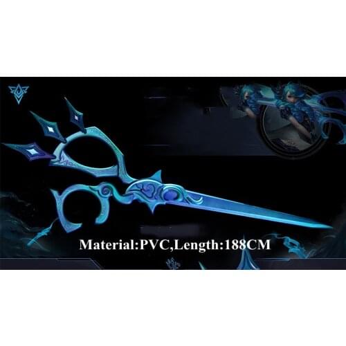 LOL Gwen Cosplay Prop 188CM PVC Scissors Replica Weapons for Halloween Christmas Fancy Party Game Costumes Accessories Shears