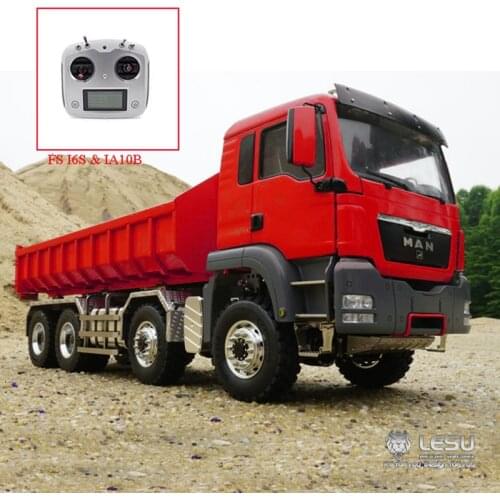 LESU Paint Dumper Roll On/Off RC Truck Model 1/14 MAN TGS 8*8 Hydraulic Lifting Sound THZH0345-SMT5