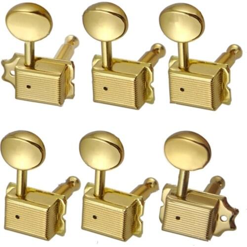 6PCS/set 6R Colour gold vintage Electric guitar strings button Tuning Pegs Keys Tuner Machine Heads Guitar Parts