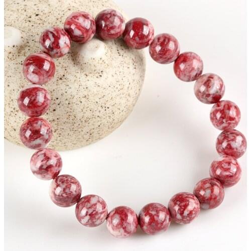 Natural Red Oriental Jasper Bloodstone Bracelet Women Man Round Beads Stretch Crystal 10mm 11mm 12mm 13mm 14mm AAAAA